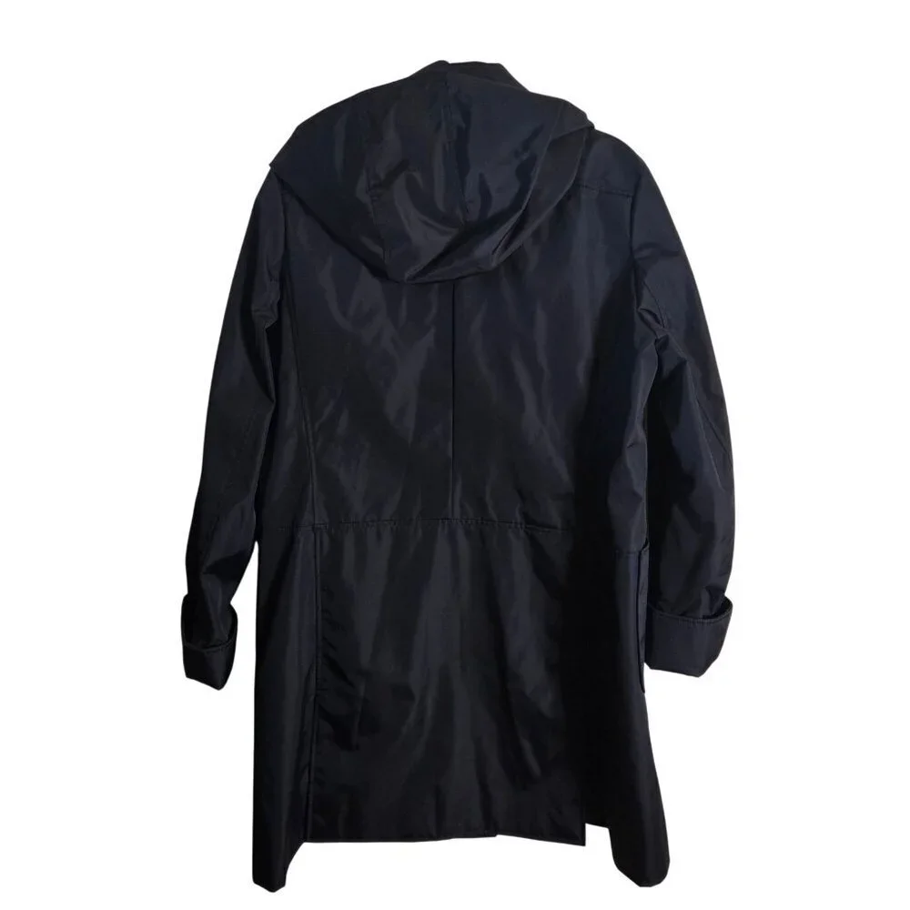 Jane Post NWT(Deadstock/Flawed) Exclusively Neiman Marcus Black Raincoat Size L